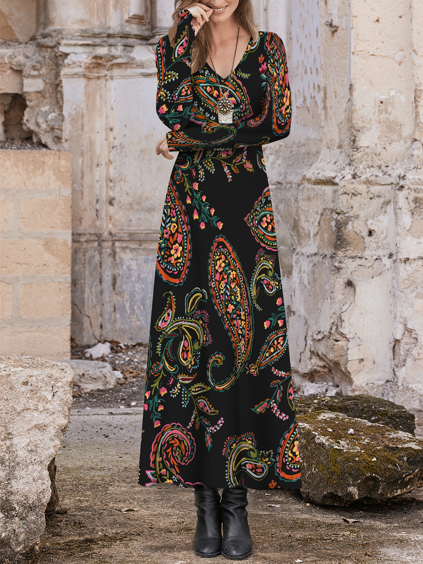 paisley dress sold on Temu Canada