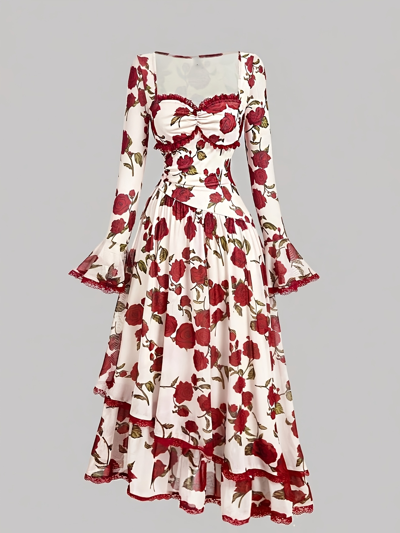 rose dresses sold on Temu United States