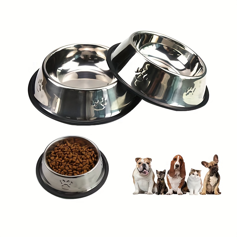 

Stainless Steel Pet Bowls For Dogs - Non-slip, Anti-tipping Dog And Cat Food And Water Dish - Easy To Clean Pet Supplies