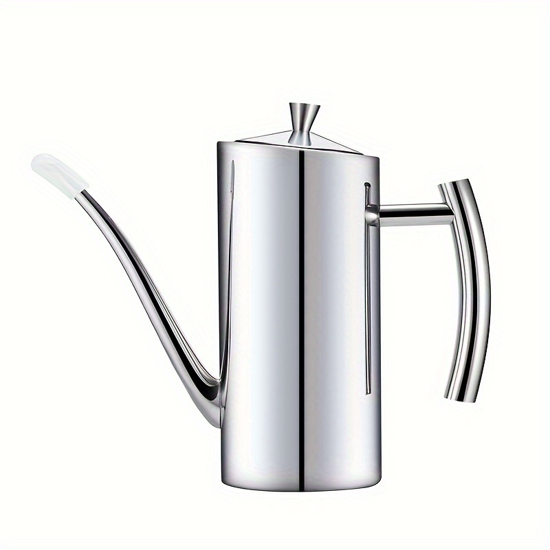 TEMU 500ml 304 Stainless Steel Oil Pot Kitchen Seasoning Pot Creative Consumable Oil Pot Leakproof Oil Pot