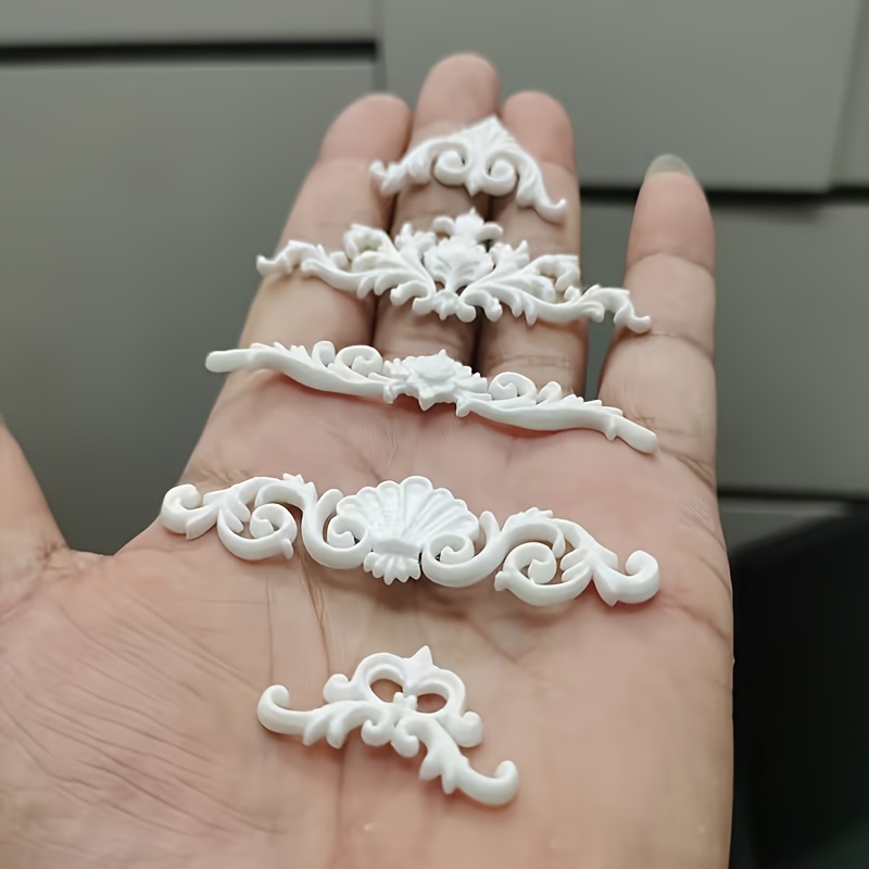 TEMU 5 Stück Miniatur Schnitzereien im europäischen Stil, Mini Ornamente, Mini Schnitzereien im europäischen Stil für wohnung