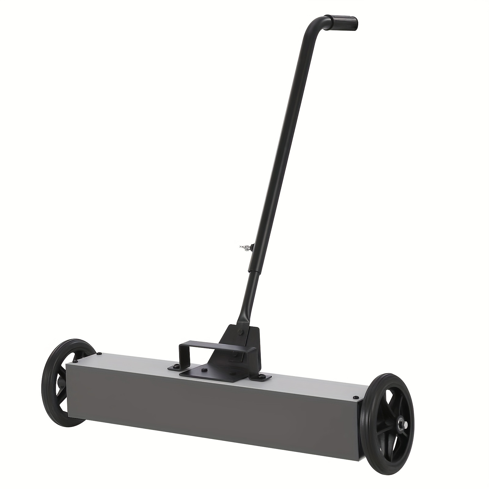 

24 Inch Magnetic Sweeper With Wheels, 33lbs Rolling Magnetic Sweeper, Push-type Magnetic Pick Up Sweeper, Adjustable Long Handle, Quick Release Latch, Easy Cleanup Of Workshop Garage Yard