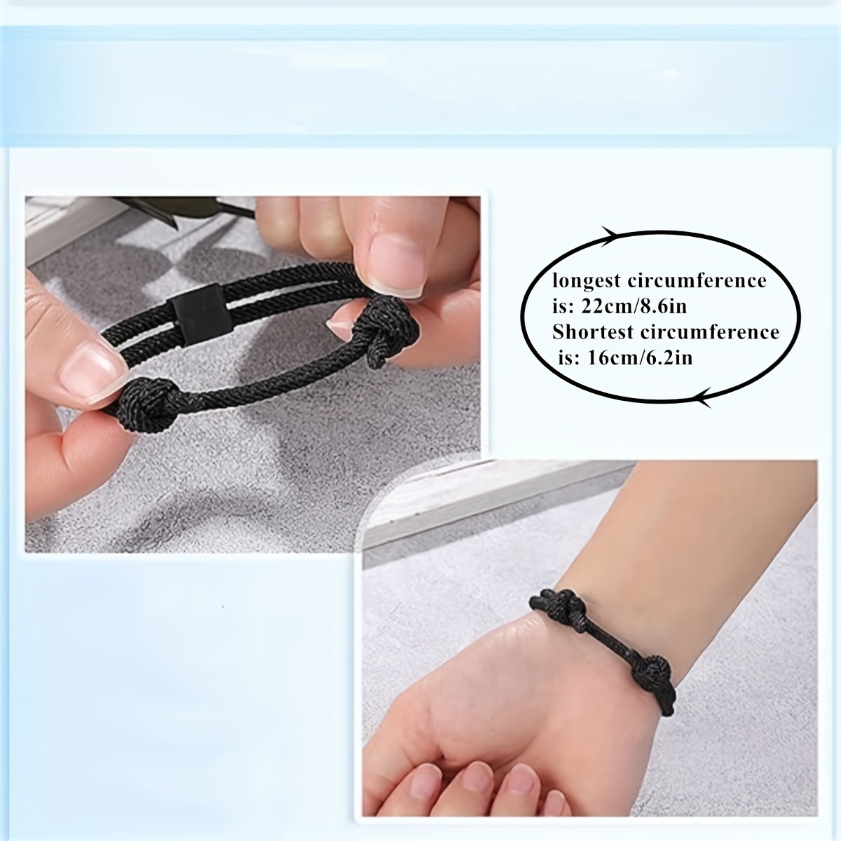Men's Braided Rope Cross Bracelet