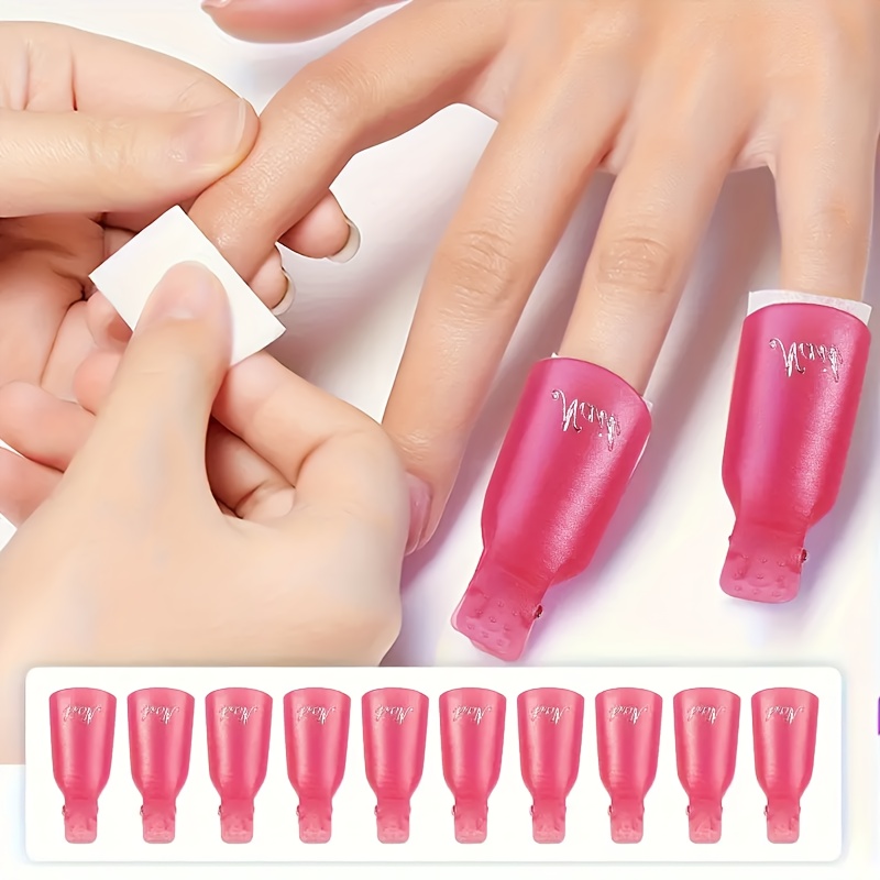 Nail Art Tools: 10pcs Nail Polish Remover Clips, Reusable As An Alternative To Foil, Opp Bag Packaging