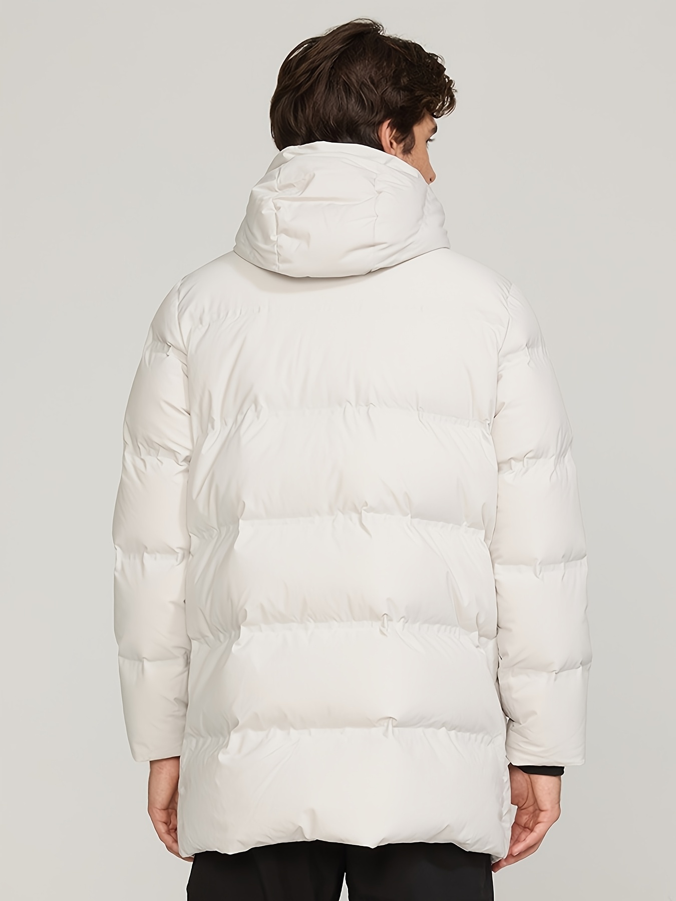 Men's Mid-Length Thickened Seamless Down Jacket