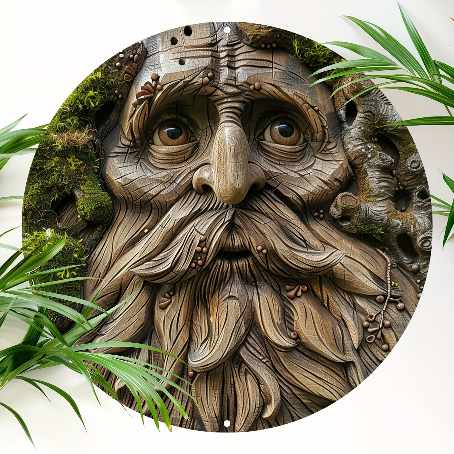 

Strange Tree Face 1pc - Themed Round Aluminum Signage - Durable, Rust Resistant, And Uv Resistant - Suitable For Kitchen, Cafe, And Garden Decor - Perfect For Home - 8x8 Inches