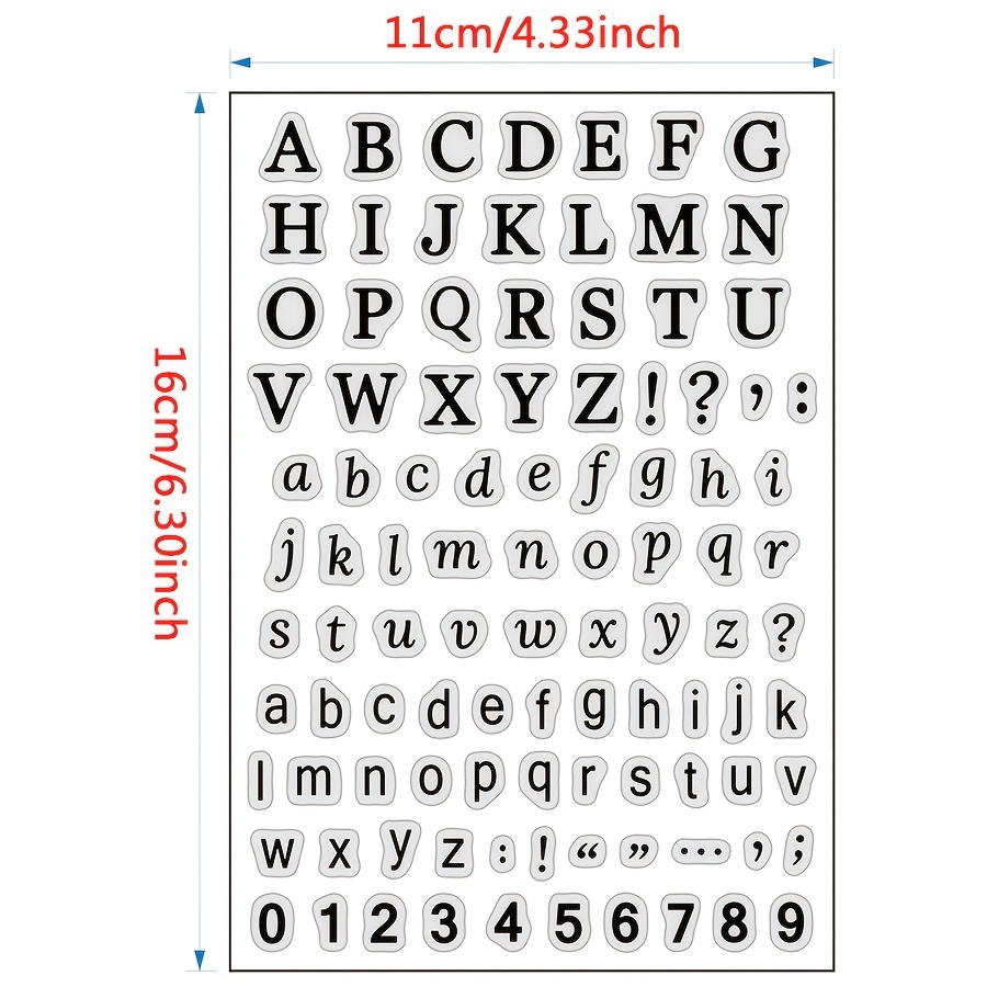 1pc Transparent Stamp Of And Lowercase English Letters And Numbers