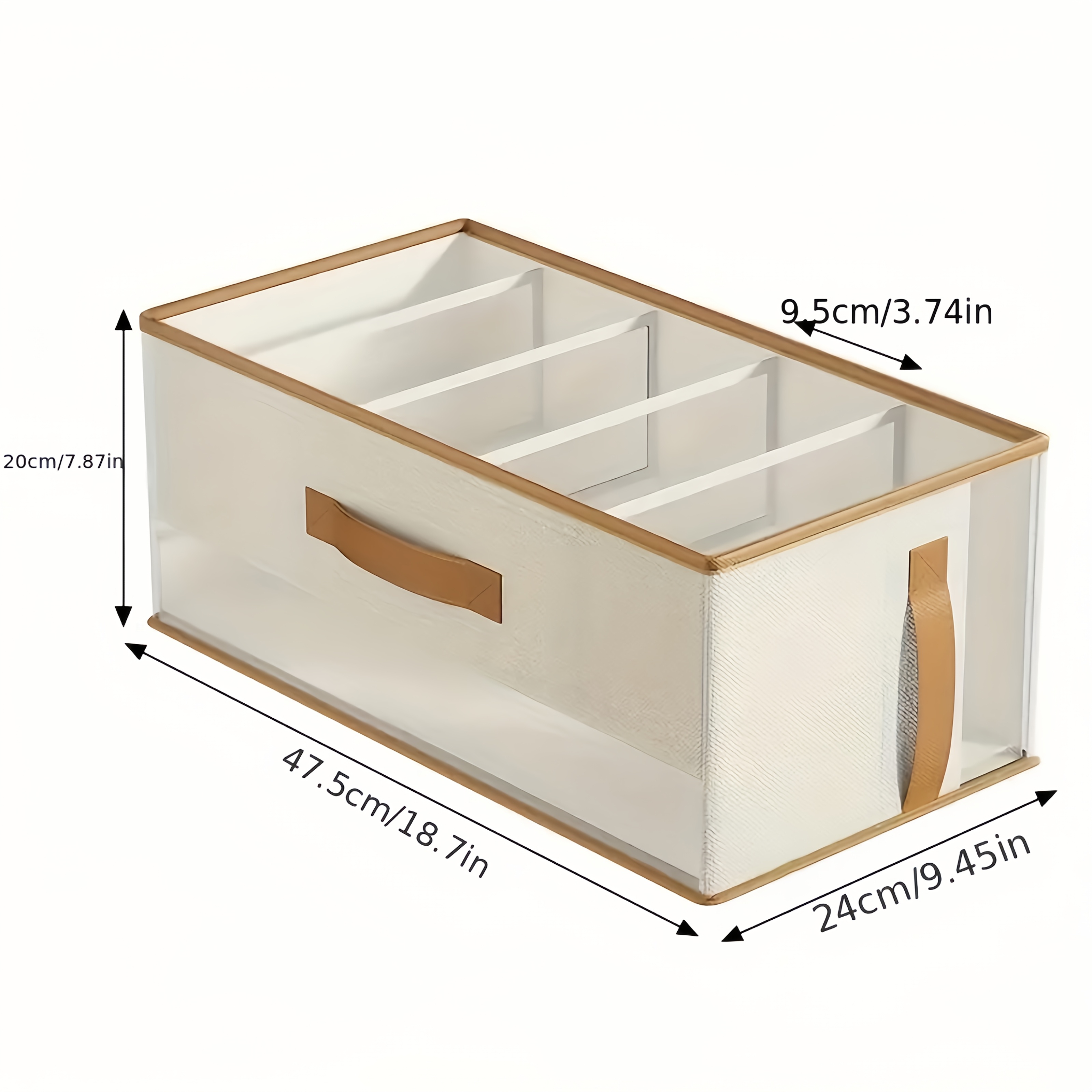 Set of 2 Storage Boxes for Bags, Space-Saving and Organizing Solution