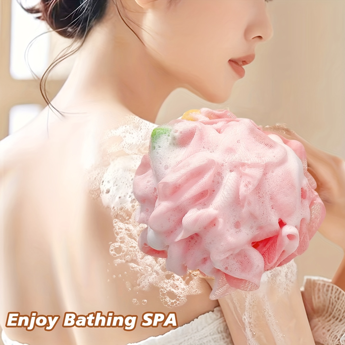 Large Soft Rubbing Bath Sponge Ball for Gentle Cleansing