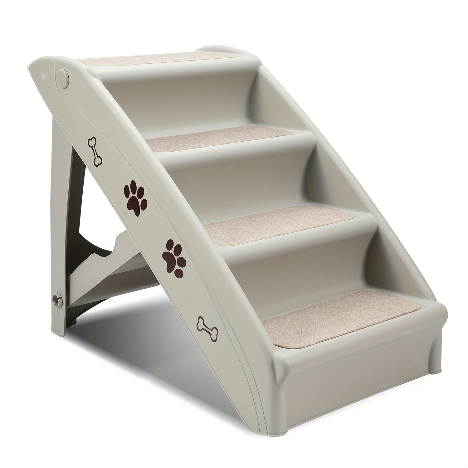 TEMU 1pc Sonnewelt pieghevole per domestici a 4 , 48,5 cm, materiale in di poliestere, tappetini antiscivolo, adatta per di e , carico massimo 75 kg,