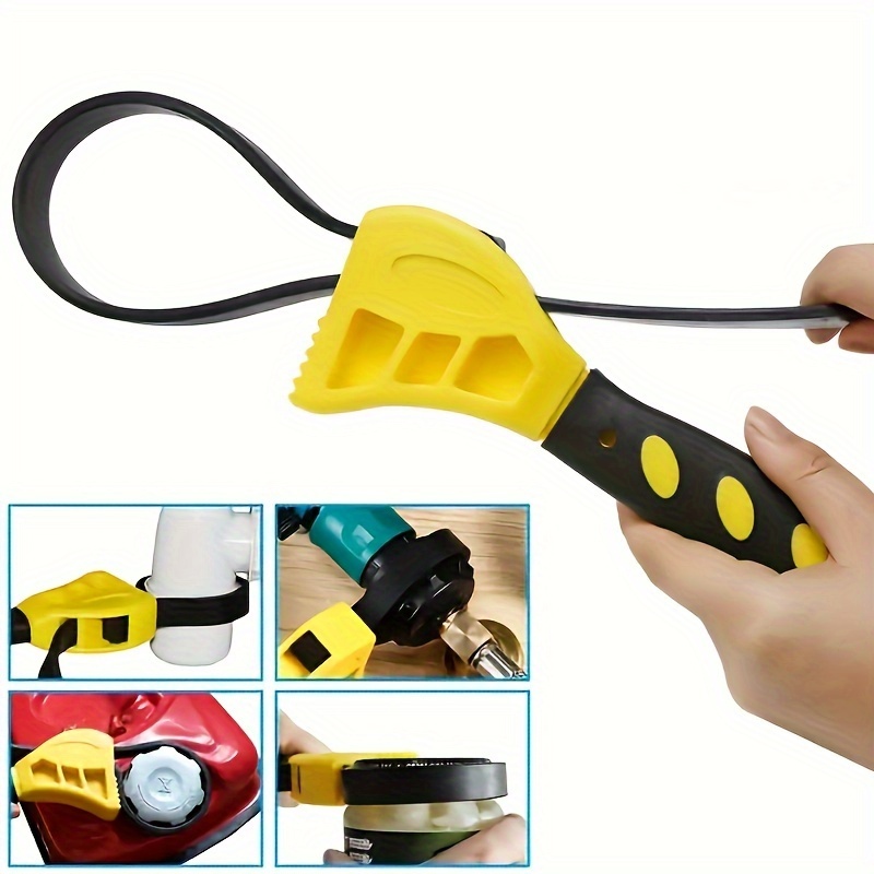 

Adjustable Belt Wrench, Solar Pipe , Bottle , Automotive Oil Filter, Dual- Plastic Wrench - Mechanical , No Electricity Needed - 1pc