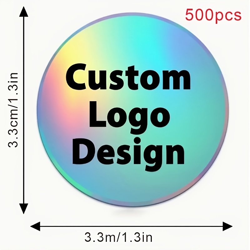 TEMU 4.3cm 500/1000pcs Custom Stickers | Personalized Stickers | Logo Stickers | Laser Stickers | Business Stickers | Stickers | 1//3.3 Centimeters |