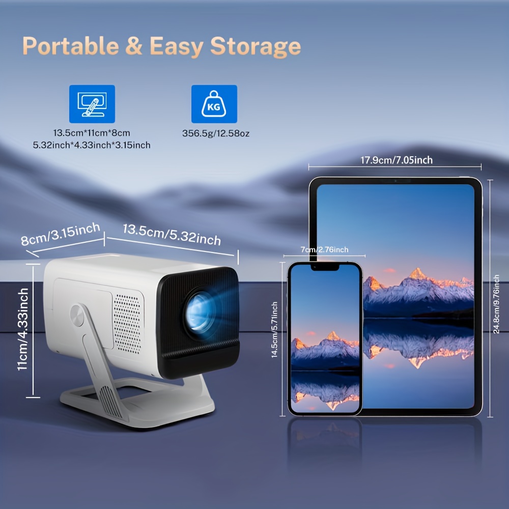 Mini Smart Video Projector with Built-In Apps