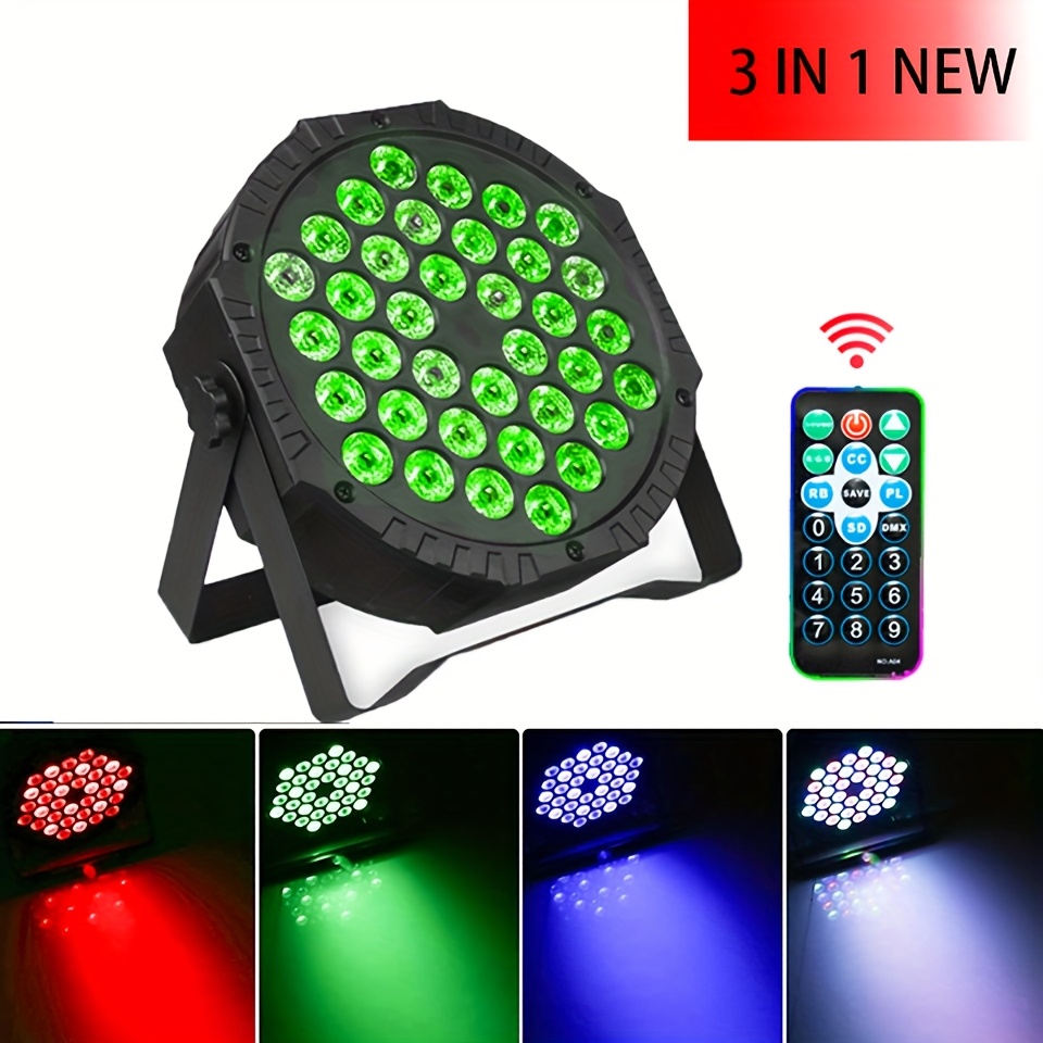 stage flat par lighting effect rgb 3in1 dmx 512 dj disco party holiday 36 led christmas     lights   flat par light sound music storbe dmx 512 dj disco party holiday xmas wedding birthday show sound activated stage lamp