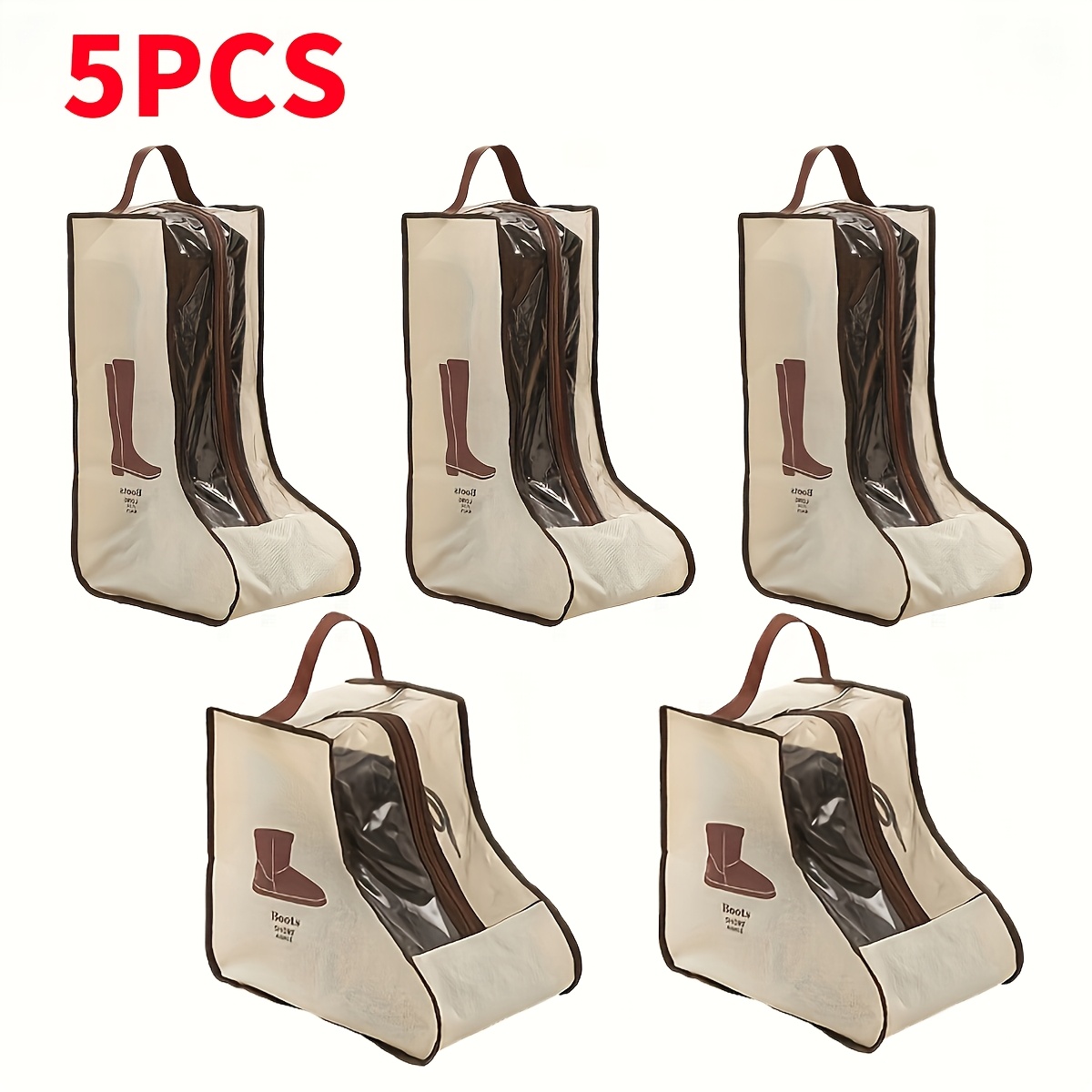 TEMU 5 Shoe Storage Bags, Short Boot Storage Bag, Long Boot Storage Bag, Travel Shoe Storage Bag, Home Storage Bag, Hung
