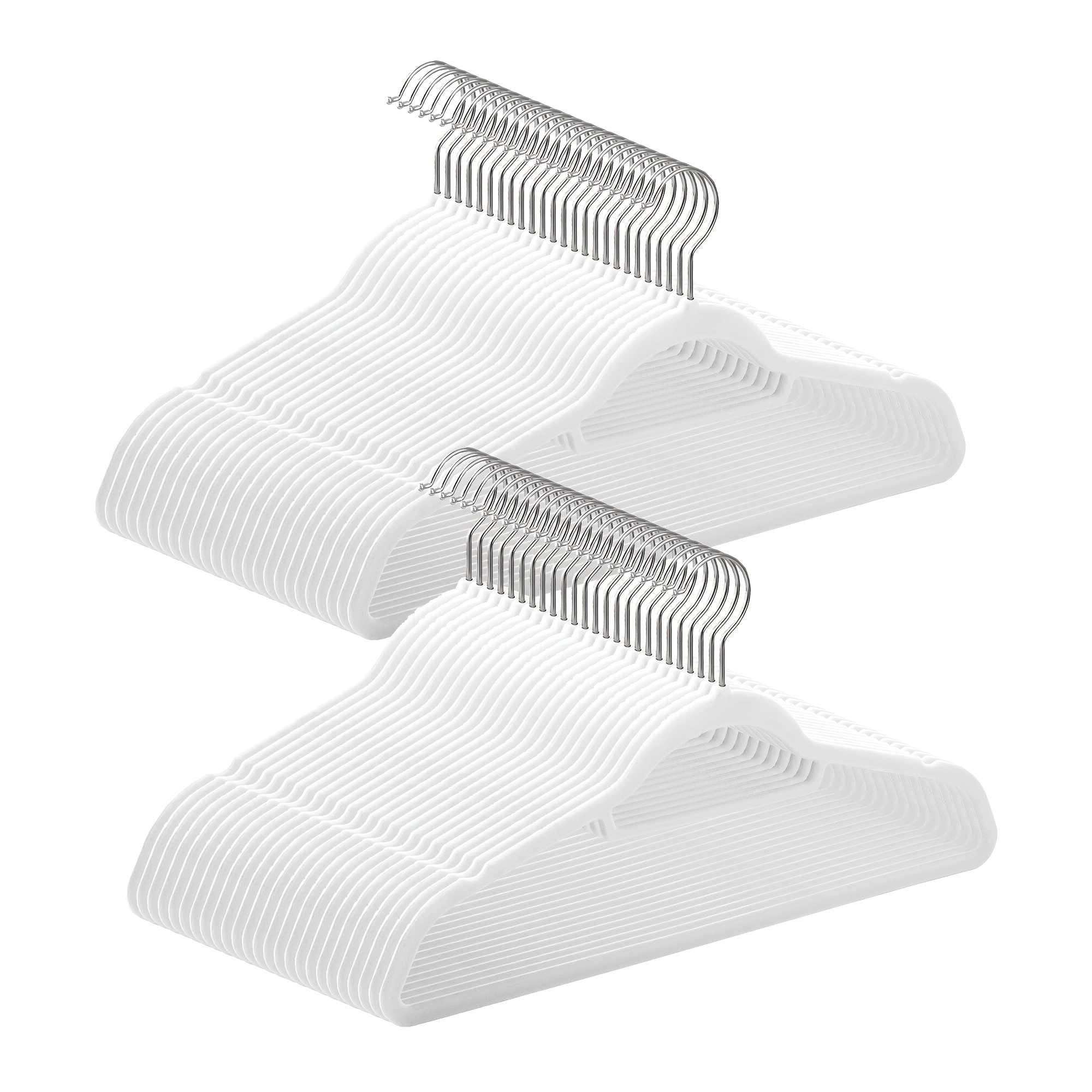 TEMU Juego de 50 perchas antideslizantes para ropa, perchas de terciopelo para abrigos con gancho giratorio de 360°, para ahorrar en , barra para