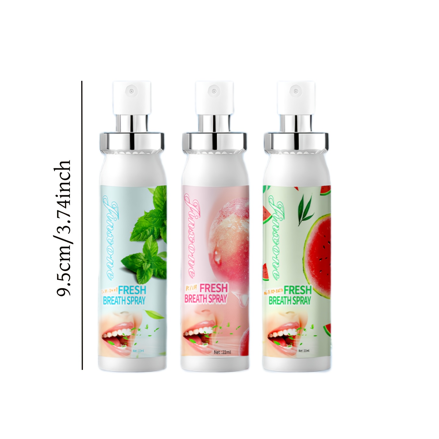 Mint/Watermelon/Peach Flavored Breath Freshening Spray