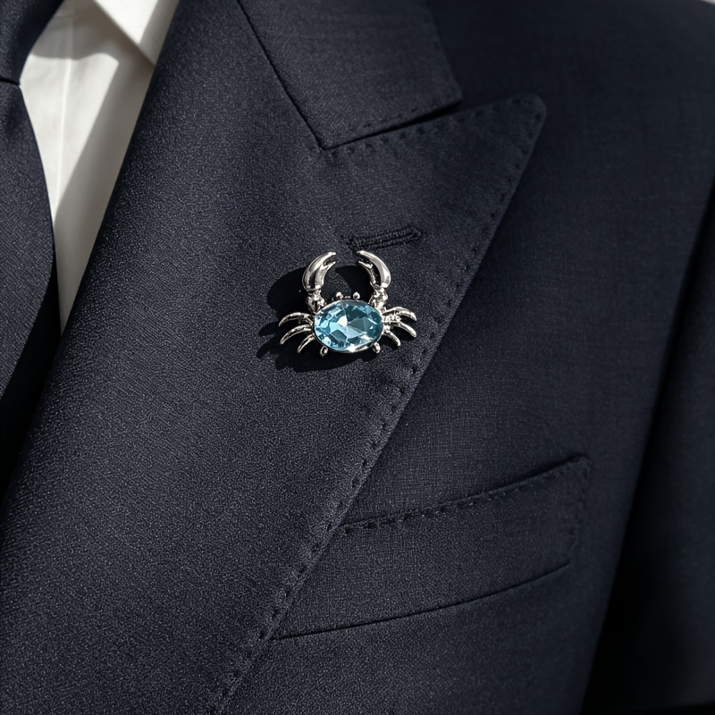 TEMU 1 Cute And Exquisite Crab Brooch With And Fun Unisex Brooch Suitable For For Lovers To Save Daily Commuting
