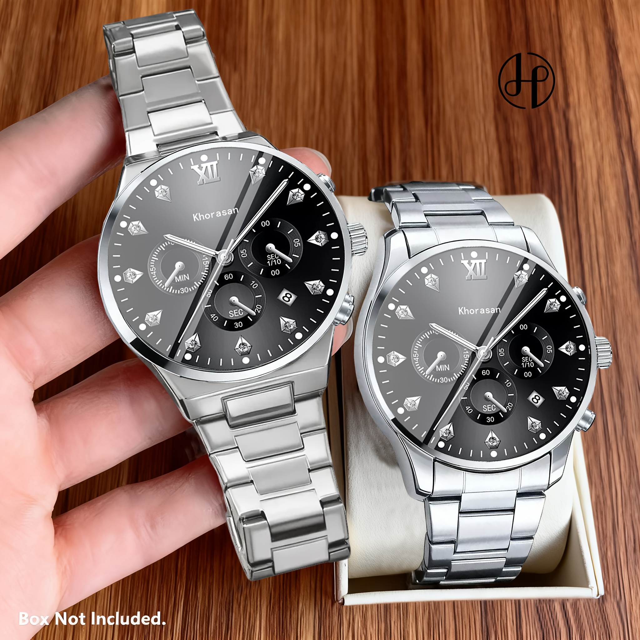 4pcs Fashion Business Style Men's Watch Set