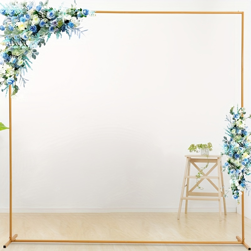 

Rustic Square Metal Frame Arch - 118"x118" Reusable Backdrop Stand For Weddings, Showers & Events - Party Decor