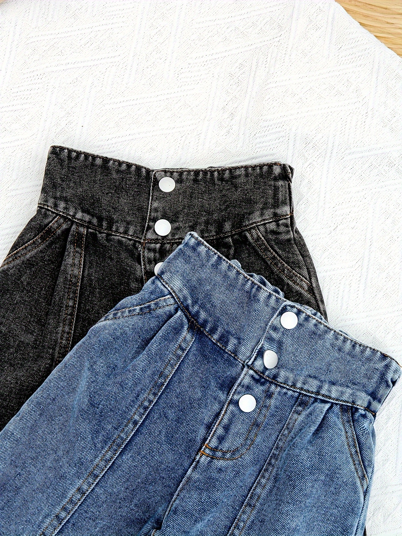 Girls' Denim Two-Piece Set for Stylish Outfits