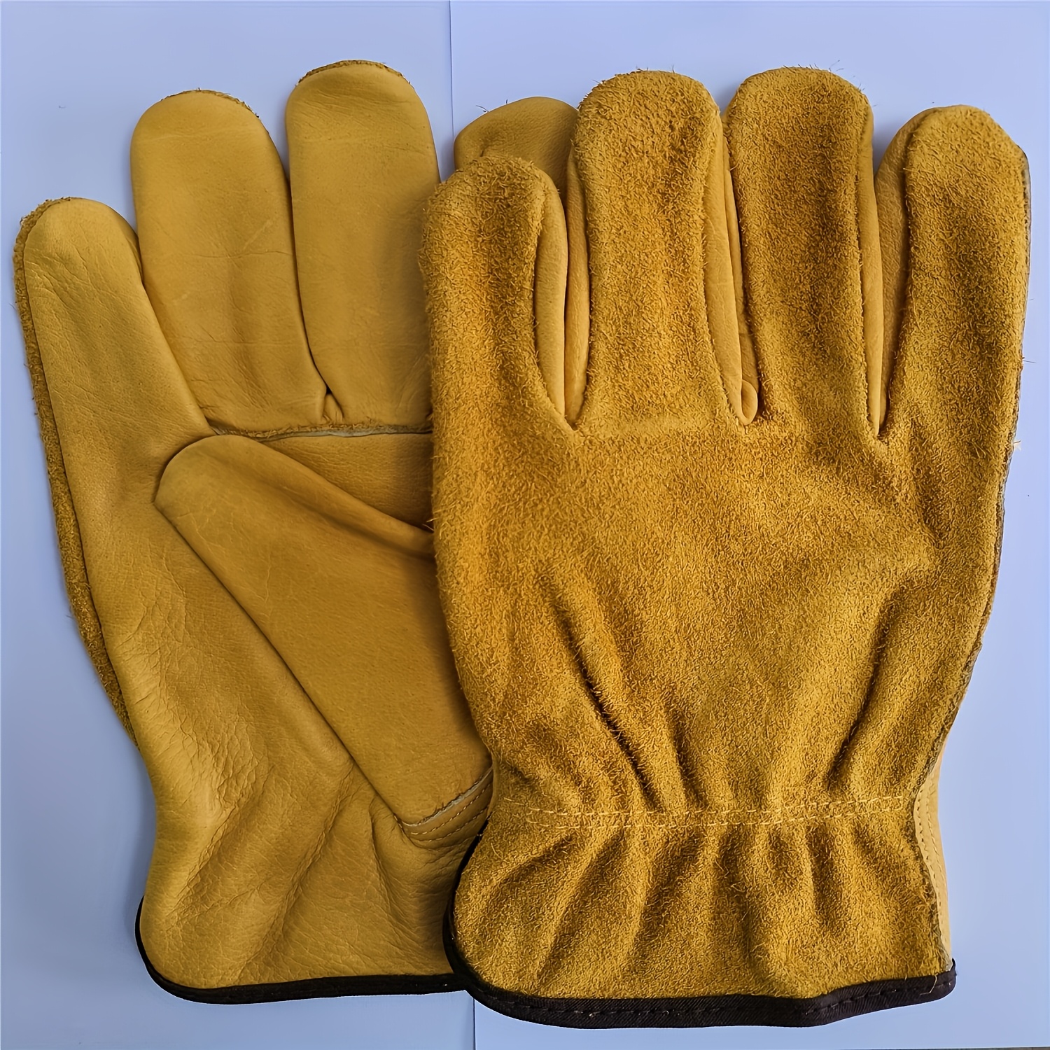 E-shop 1 Paar Rindslederhandschuhe - Verstärkter Griff zum Umziehen, für den täglichen Gebrauch, Non-Textile, Echtlederhandschuhe für Herren und Damen