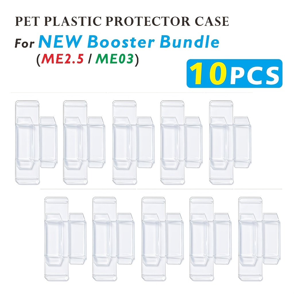 TEMU Lot de 10 étuis de en plastique pour nouveau pack booster ME2.5/ME03 (pack unique)