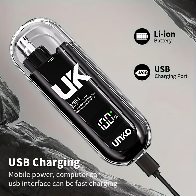   portable electric nose hair trimmer with   usb rechargeable lithium battery easy   women nose hair removal Product details 2