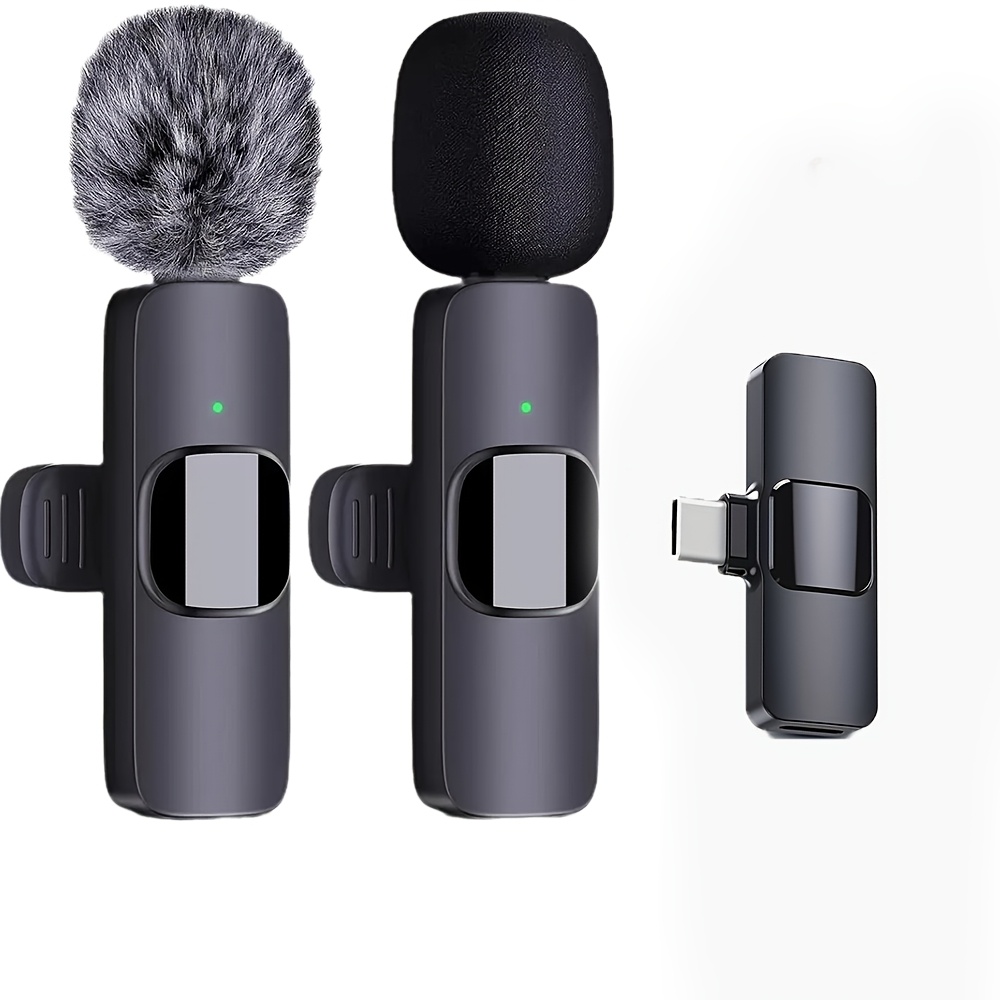 Kouzone Wireless Clip-on Microphone Plug And Play, With Noise Reduction, Clear Audio, Lightweight Suitable For Usb-c Phones' Plug And Play Wireless Lapel Mic, Wireless Mic