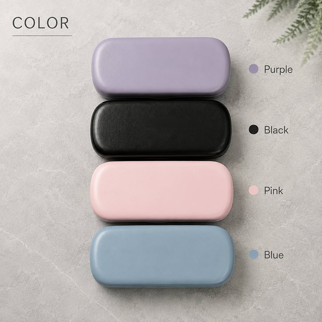 Customizable Color PU Glasses Case with Hard Shell Design