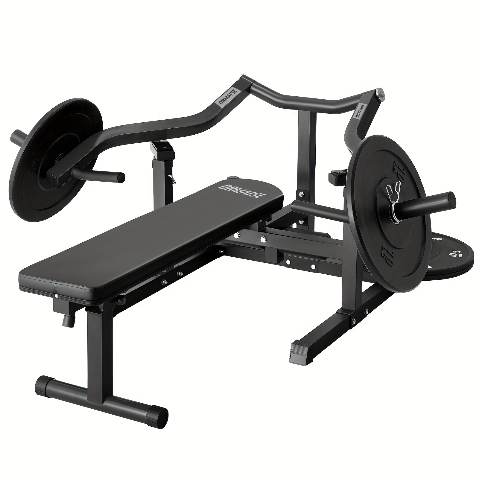 

Chest Press Machine, 1250lbs Capacity With Converging , Adjustable Flat Incline Fitness Bench For Home Gym