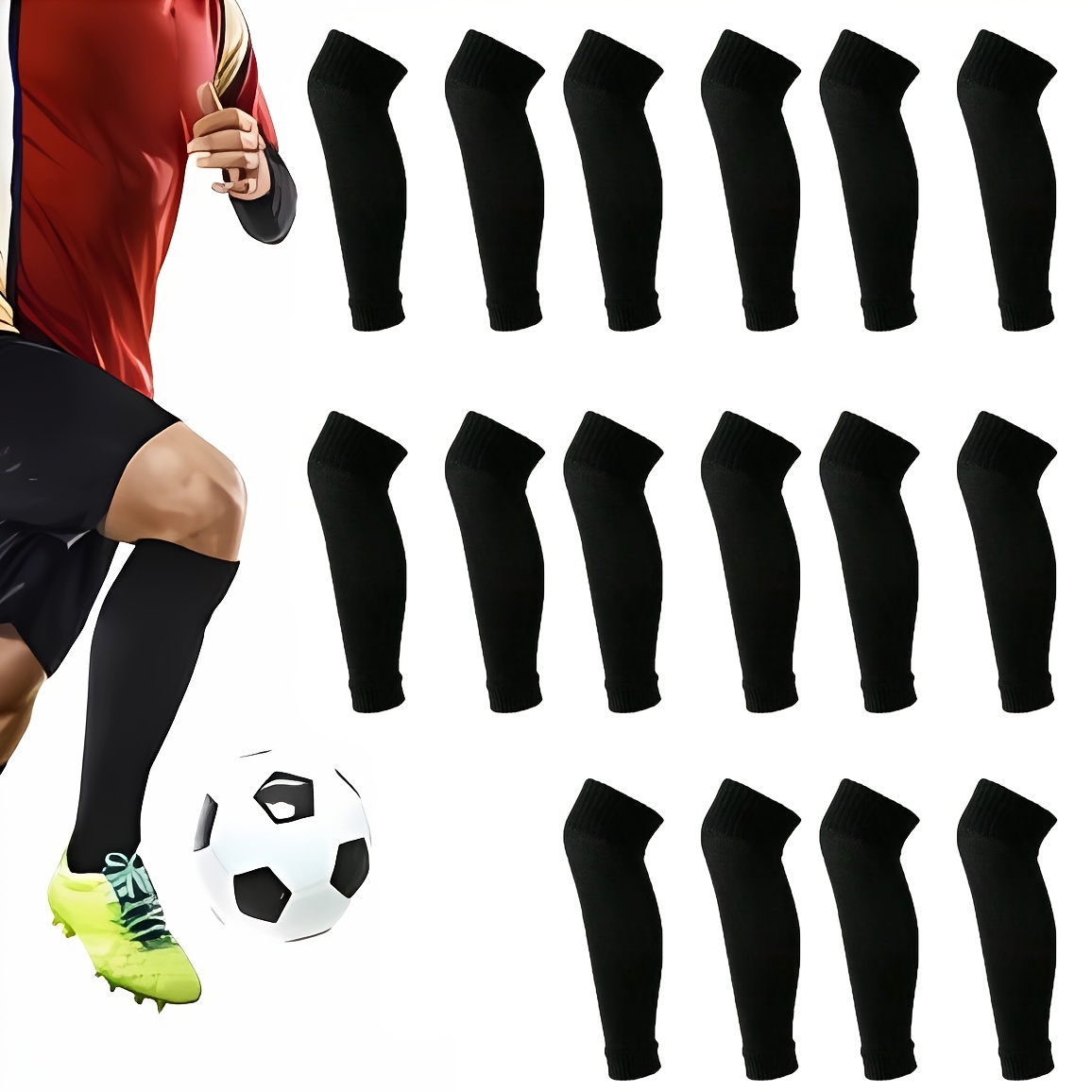 Image of And 8 Pairs New Outdoor Men Women Sports Football Soccer Socks Competition Training Quality Elastic Comfortable Breathable Resistant Pressure Socks Calf Socks, Football Additions
