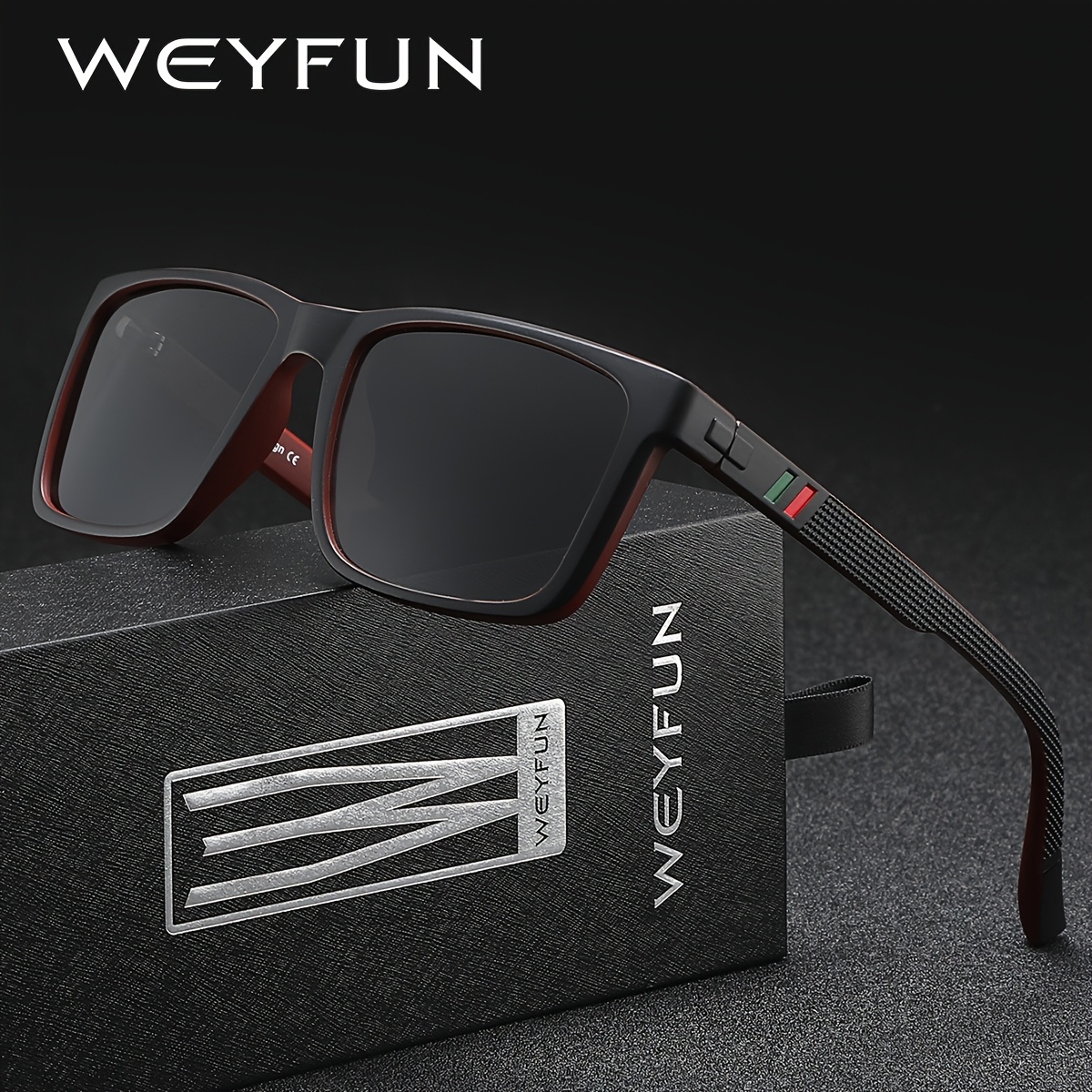 WEYFUN Premium Brand Modne Minimalističke Kvadratne Polarizirane Sunčane Naočale za Muškarce i Žene, Visokokvalitetne Udobne Naočale s Brand Pakiranjem i Spot Paint Obradom