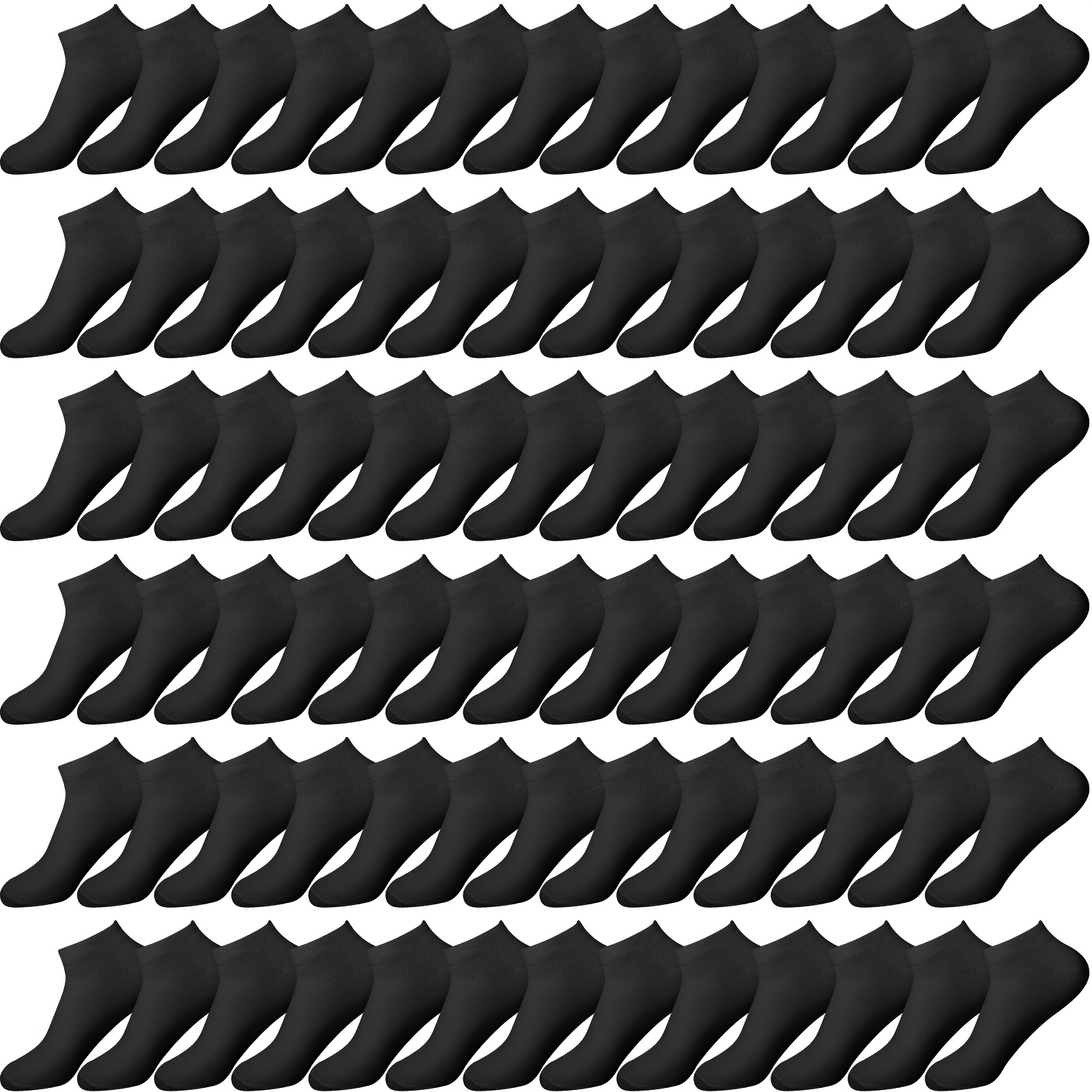 TEMU 100 Pairs Thin Low Cut Ankle Socks Bulk For Women Men Socks Breathable No Show Socks Athletic Socks Homeless(black)