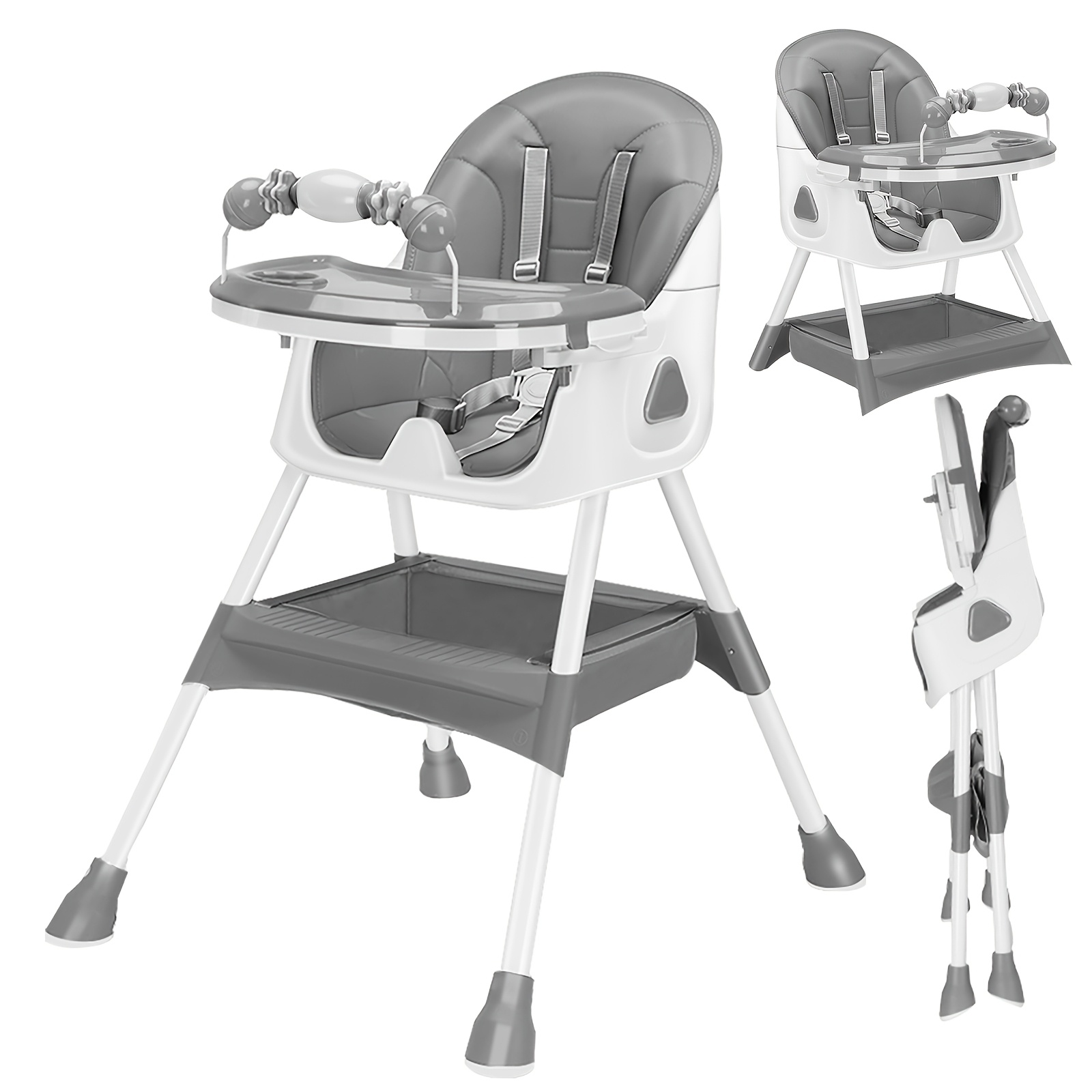 Adjustable Portable Dining Chair with 5-Point Harness
