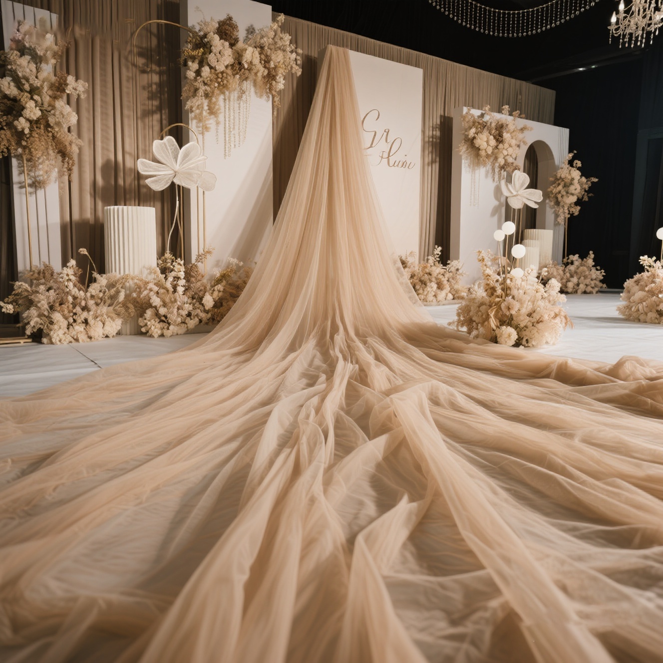 -colored Tulle Fabric, 164 Yards Of Craft Cloth - Luxurious Sheer Net, For High-end Wedding Decorations, Bridal Embellishments, Light Decor, Photography Backdrops, Party Supplies