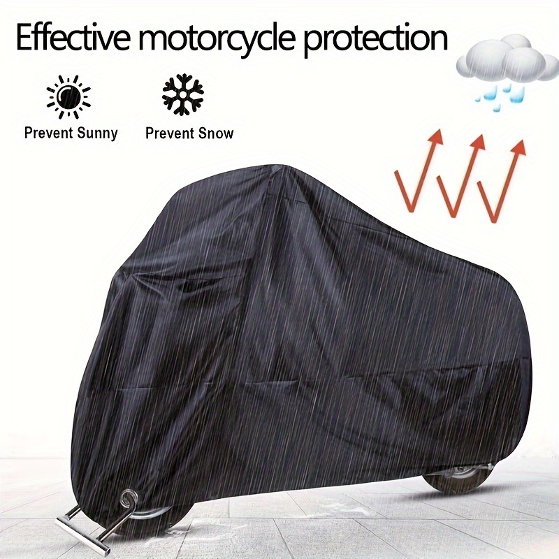 

1 Set Black Thickened Plus Size Motorcycle Cover, Motorcycle Sunscreen Rainproof Dust Cover, Bicycle Can Also Be Universal, Outdoor Car Cover