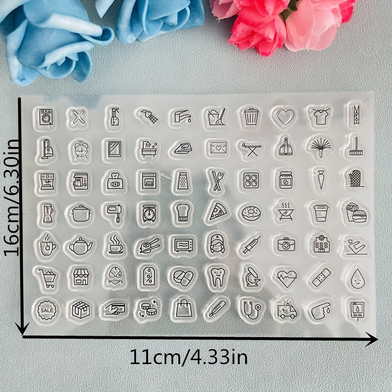 Daily Object Thing Tool Clear Stamp Transparent Silicone Stamp Seal Sheet For Scrapbooking Photo
