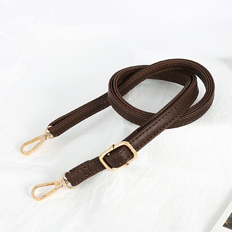 Image of 1pc Adjustable Pu Bag Strap - Suitable For Crossbody Bags - Replacement Strap Accessory - With Hook - Handbag Accessory - Diy Handbag Making Supplies
