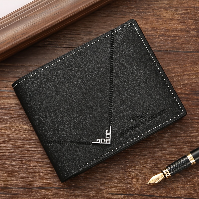TEMU Men's Wallet Short Casual Fashion Money Clip, Anytime Thin All-match 0 Wallet Large Capacity Pocket Wallet Cash Bag, Suitable For Daily Use