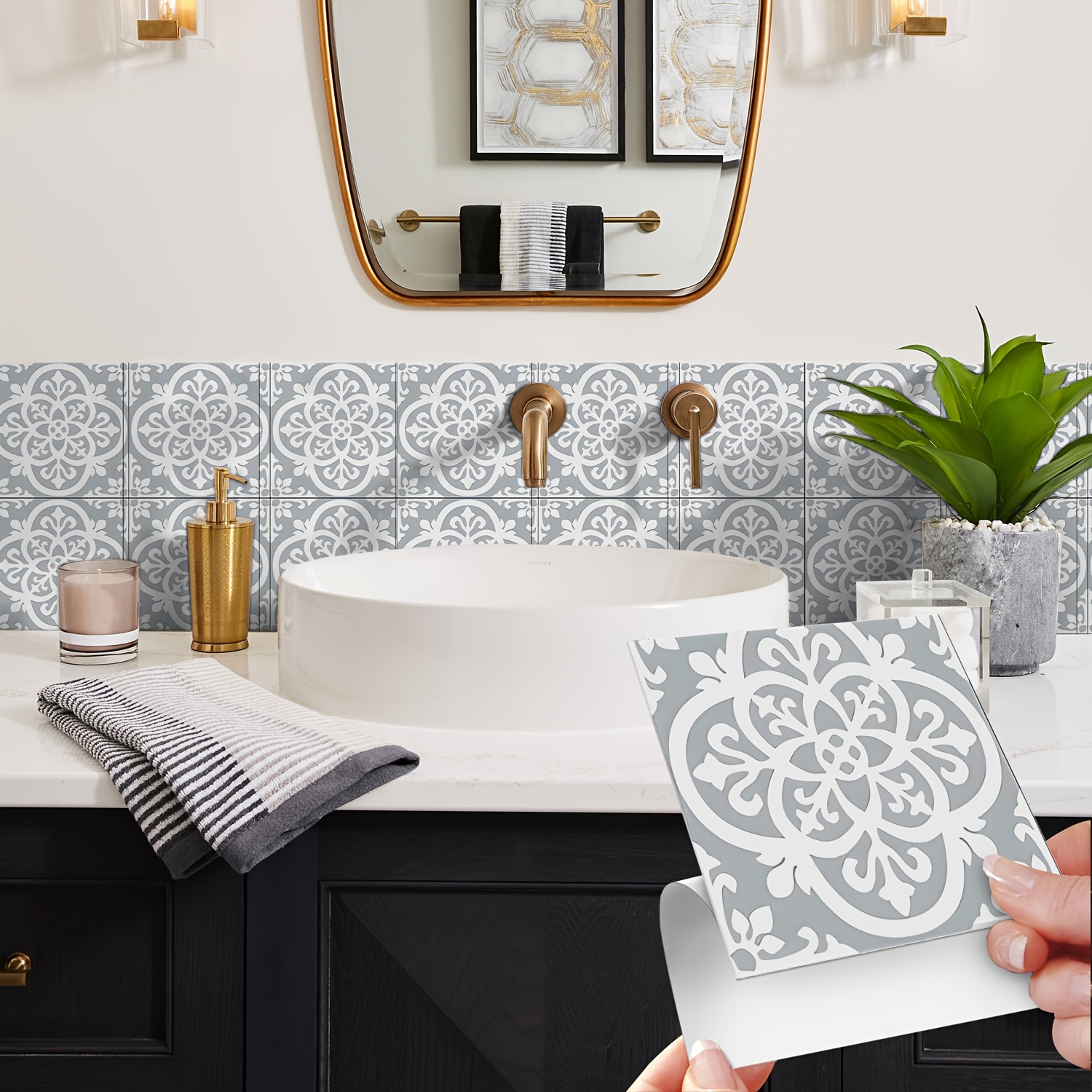 Autocollants Muraux Auto Adhésifs En Carrelage 10 Pièces