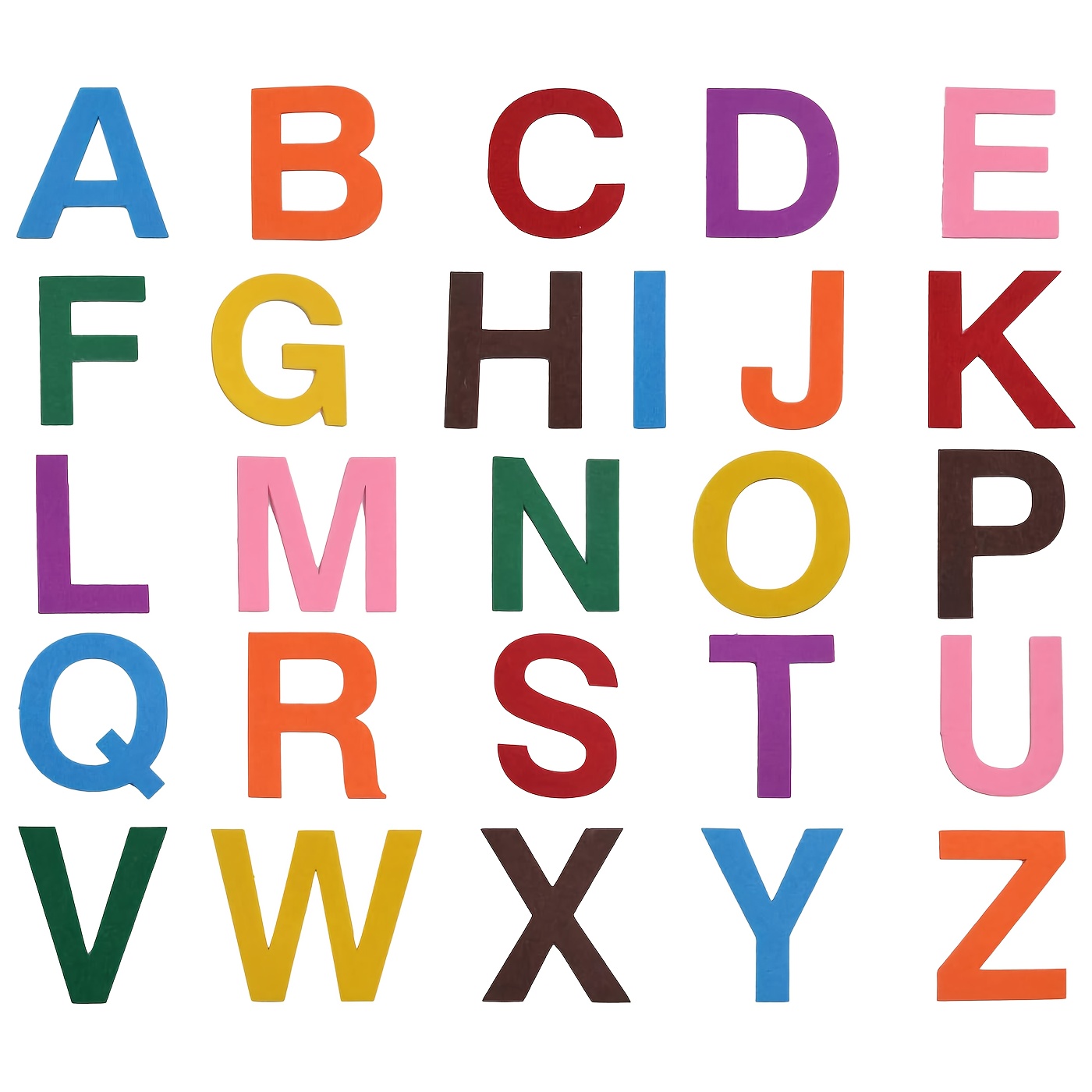 E-shop 52 Stück Filz-Buchstaben-Aufkleber, 6,5 cm selbstklebende Filz-Alphabet-Aufkleber A-Z für Schulstart, Basteln, Geburtstagsdekoration