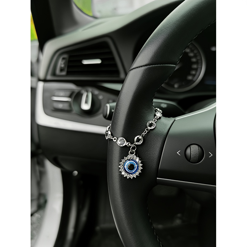 E-shop - Glänzende Diamant-Kette mit bösem Auge, Auto Lenkrad Anhänger, Exquisit, Leicht