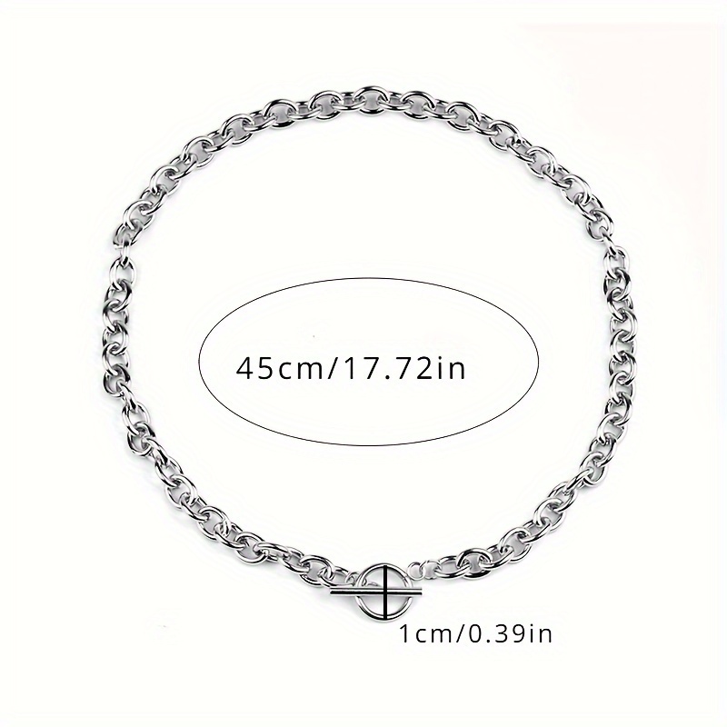 Thick Chain Necklace OT Buckle Lock Bone Chain