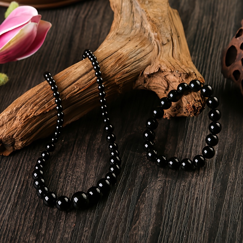 ensemble tour de perles en     et bracelet unisexe élégant et style   pour occasions festives, lot de 2 pièces - modèle m68 Détails du produit 1
