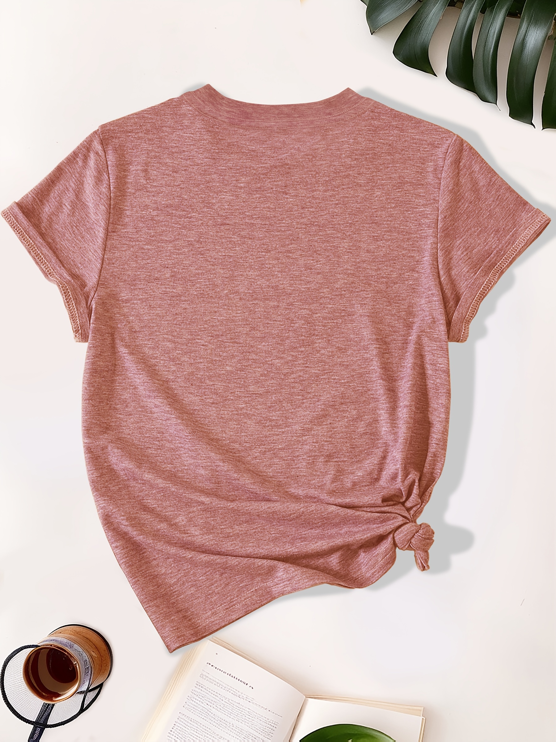 womens olive green casual t shirt with cute duck graphic humorous quote soft breathable fabric relaxed fit round neck short sleeve top for casual attire machine washable ladies t shirts Product details 6
