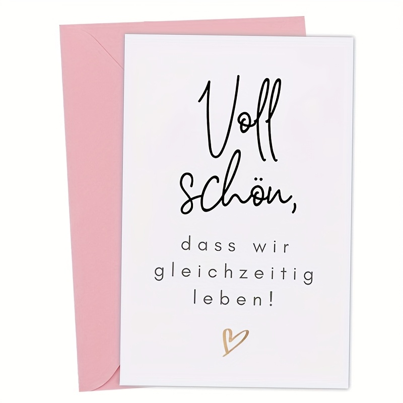 1pc, Thank You Card, Good Luck Card, Wonderful That We Share This Era! -includes Envelope