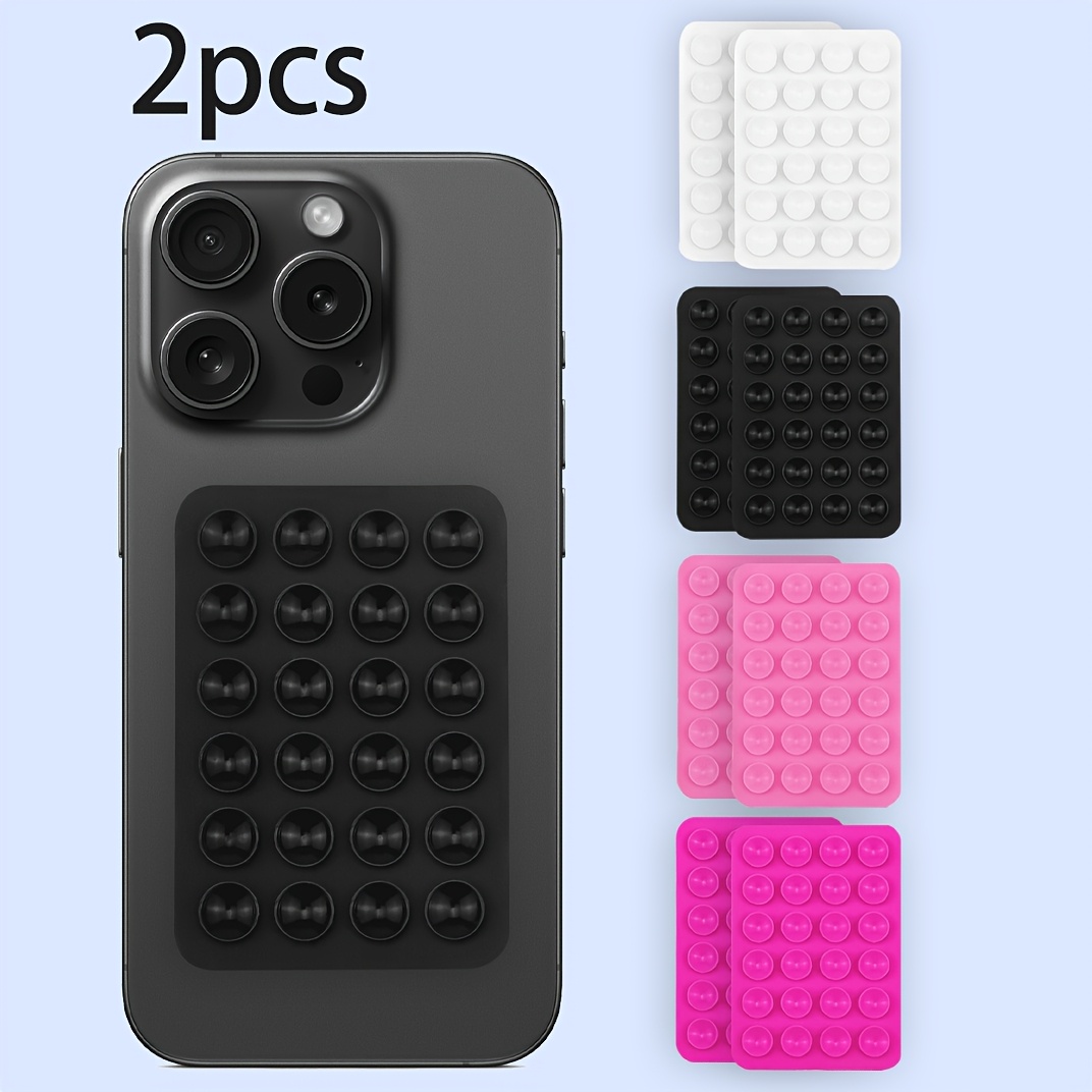 

2pcs Silicone Suction Cup Phone Holders, Square Single-sided 24pcs Mobile Stand