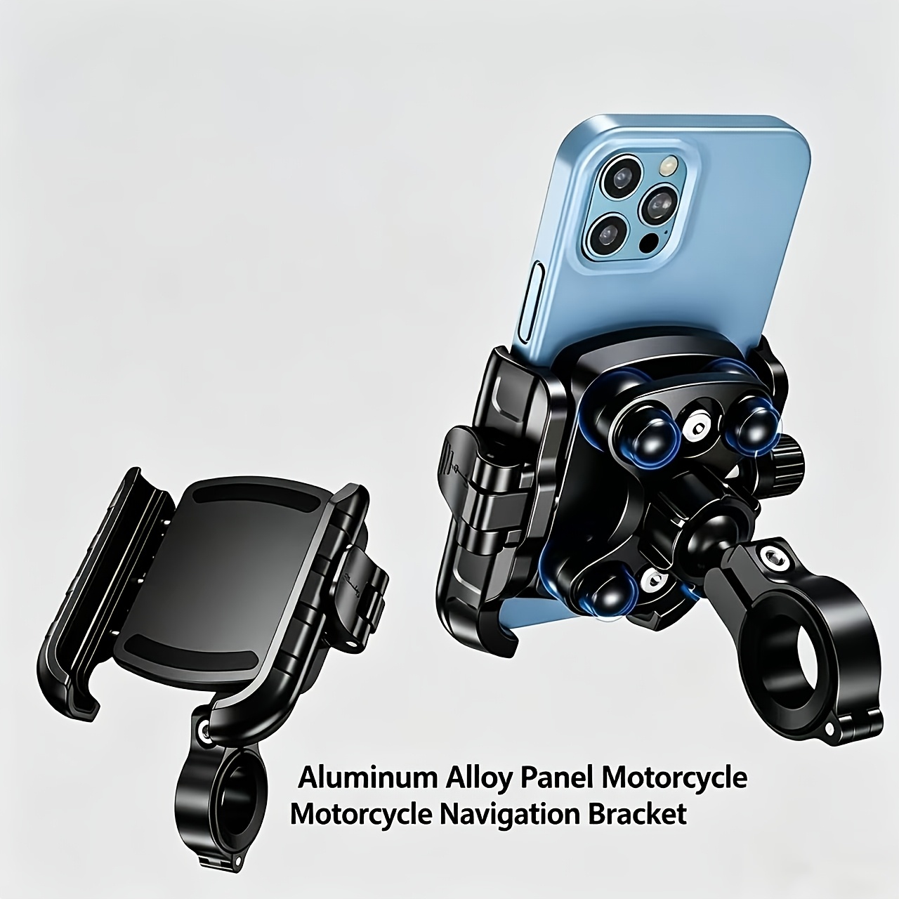 TEMU Nuovo supporto per telefono da moto/bicicletta in di alluminio ammortizzante, regolazione rapida, retrazione a un , staffa a uso per guida