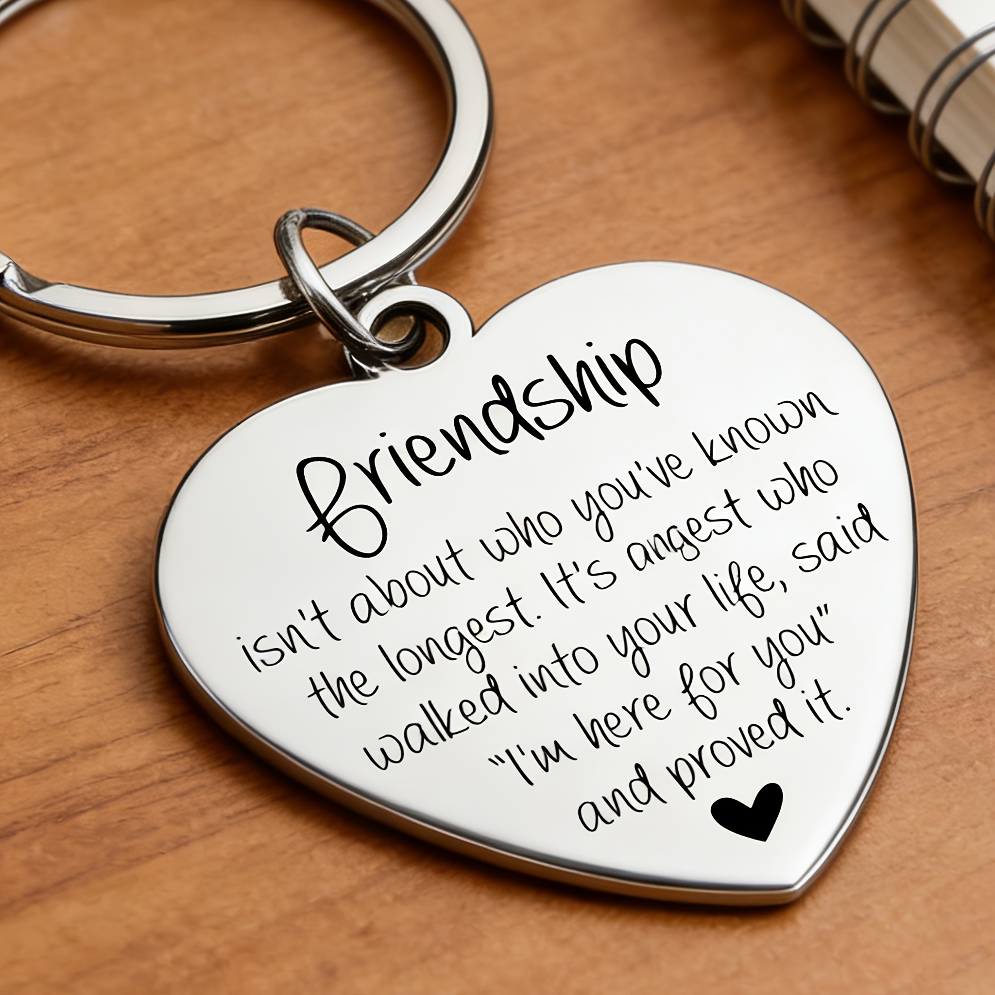 TEMU Best Friend Accompanies "running To " Stainless Steel Keychain, Bestie / / Best Friend Birthday / Christmas / Graduation Season Gift, A Gift For